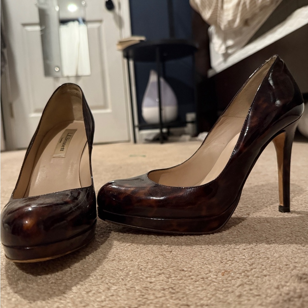 LK Bennett Tortoise Shell Sledge Heels